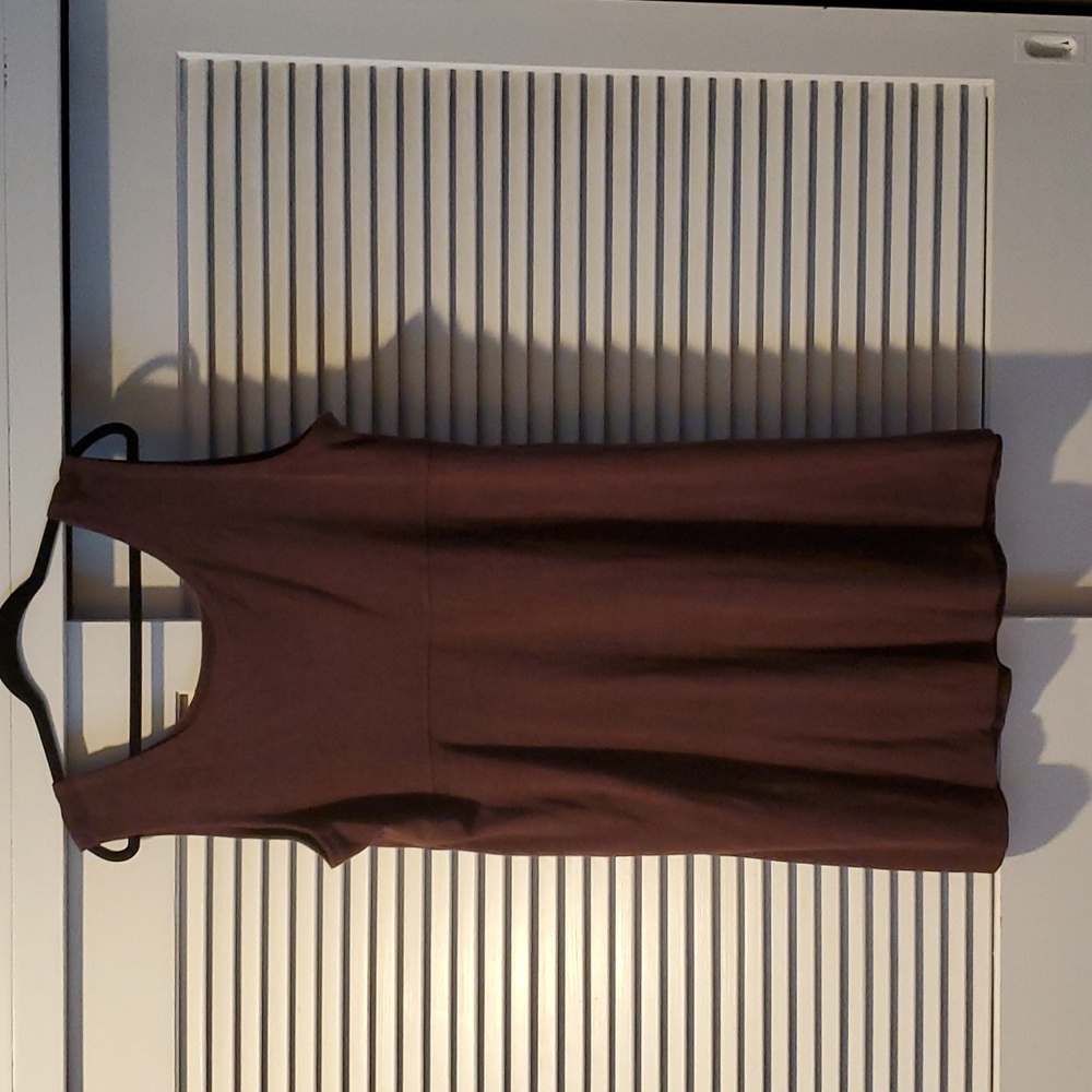 Mountain and Lake chocolate brown beach cover up size XXL